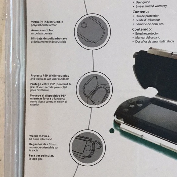 PlayStation PSP 2000 Console Case Holder System Protective Polycarbonate Protect - Picture 7 of 12